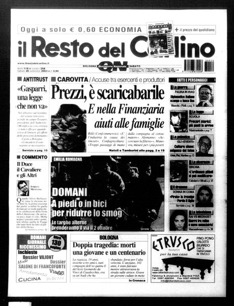 Il Resto del Carlino : giornale dell'Emilia